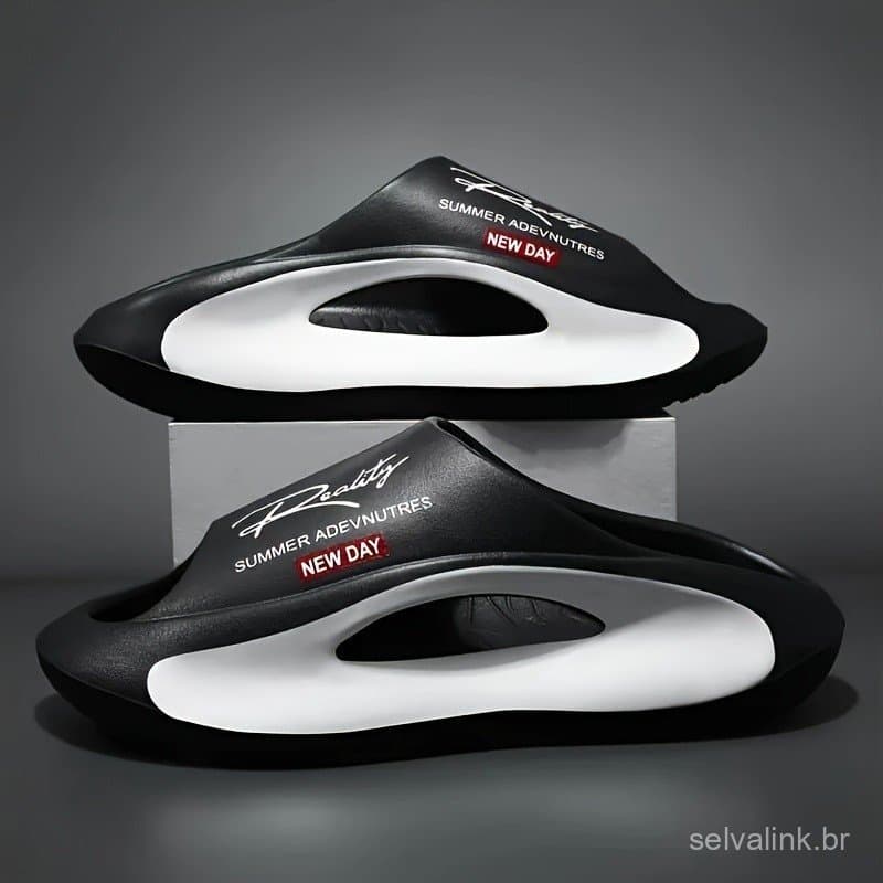 Sandálias masculinas da moda EVA - mocassins casuais respiráveis, suporte para arco para todas as estações,