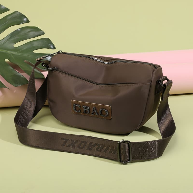 Moda bolsa de ombro feminina grande capacidade saco de pano de náilon 2024 novo estilo Casual All-Match saco do mensagei
