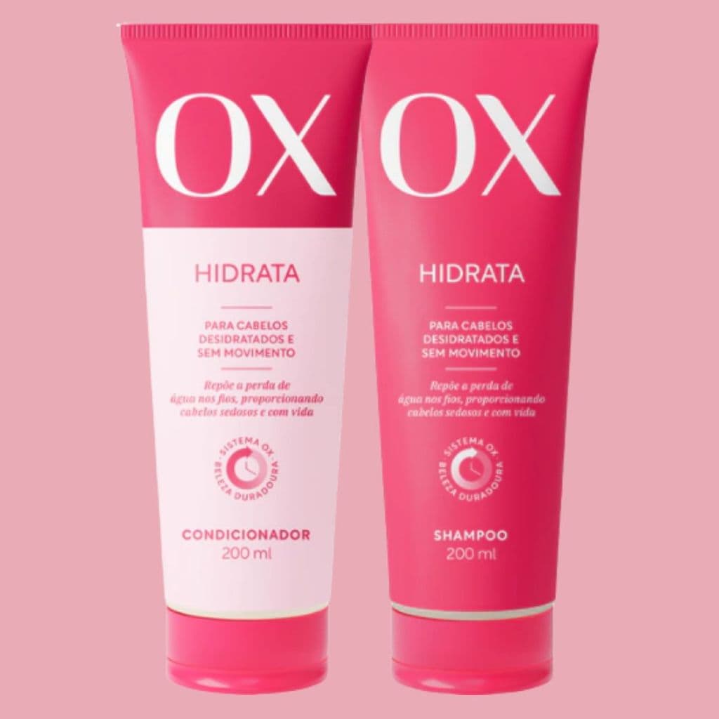 Kit OX Hidrata Shampoo e Condicionador | Cabelos Macios, Hidratados e Sem Ressecamento