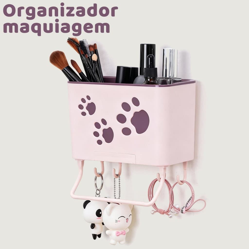 Organizador Cosméticos Organizador de Maquiagem Para Parede Adequado Para Banheiro e Cozinha