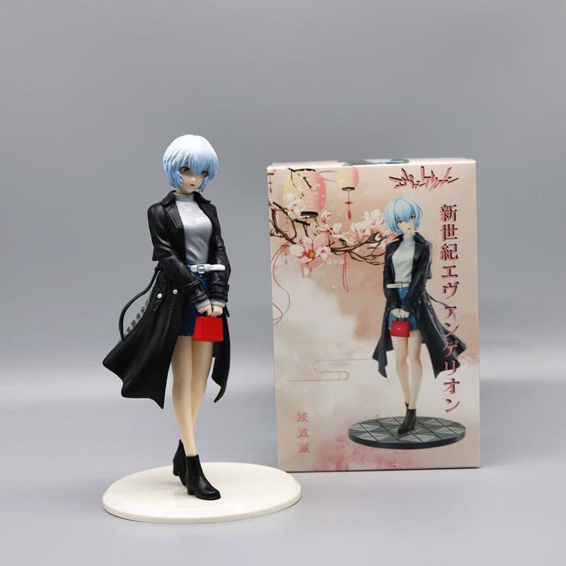 20cm EVA Ayanami Rei Anime Estatueta PVC Estátua Ornamento Figuras GK Coleção Modelo Brinquedo Criança Aniversário Natal