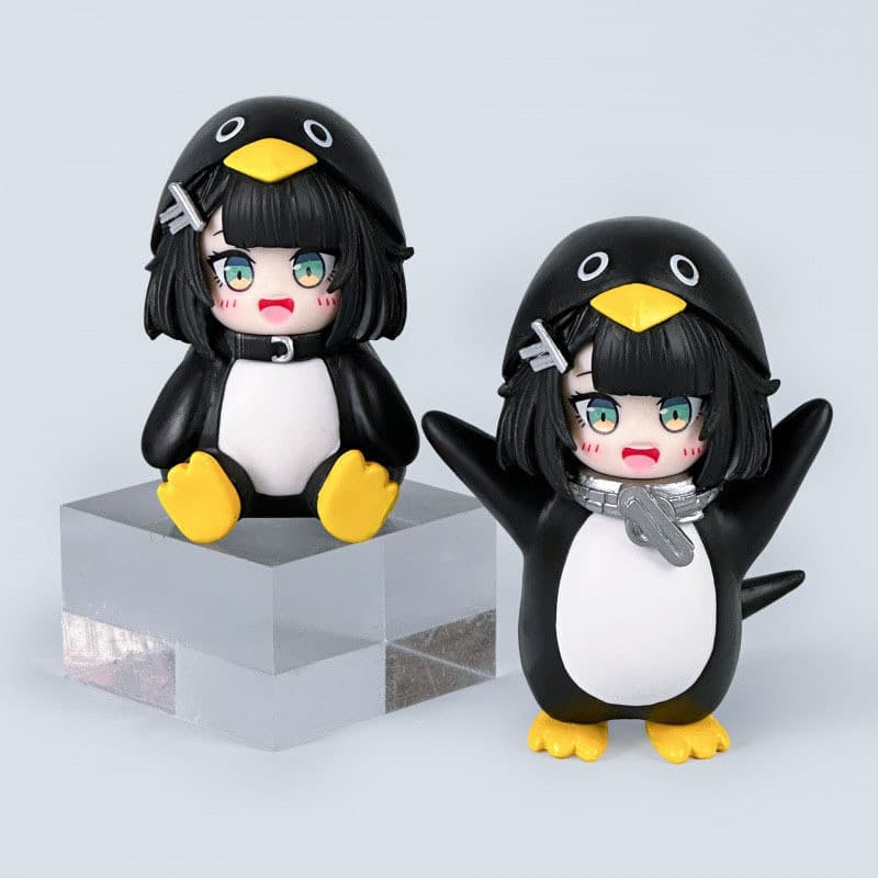 8cm Pequeno Pinguim Administrador PVC Figura Aniversário Gugugaga-Presente Modelo Ornamento Anime Coleção Mesa Exibição