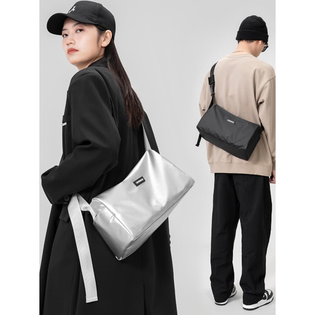 ABOYS nicho mensageiro saco masculino brinde saco feminino All-Match um ombro Street Wear esportes casal novo estilo Cro