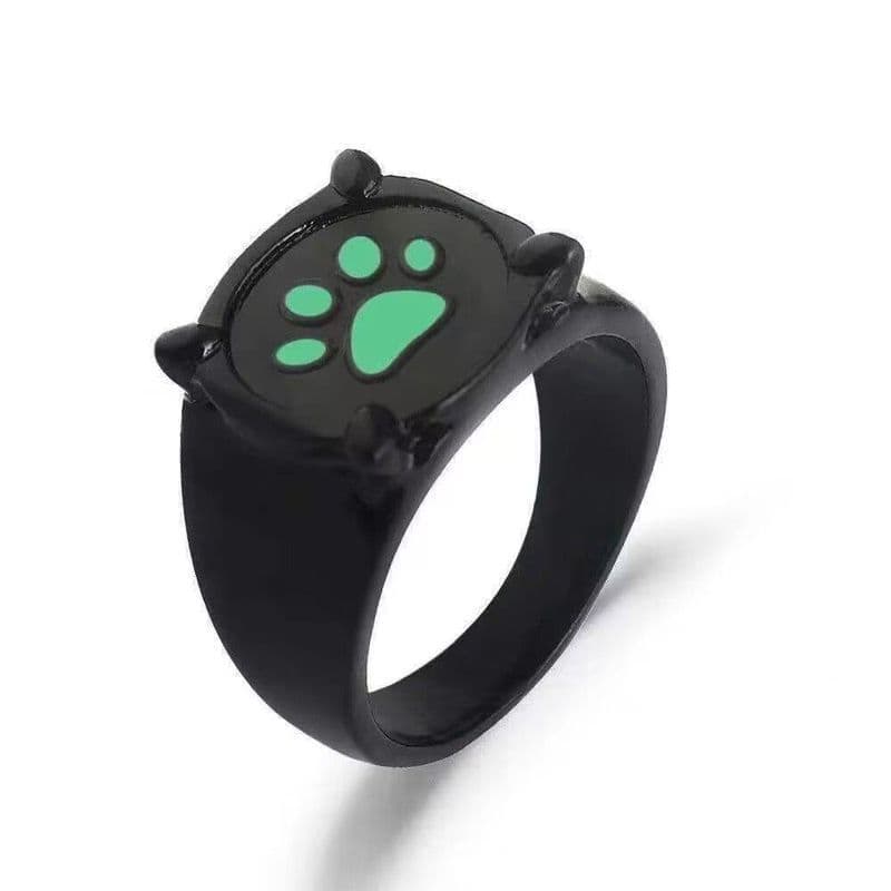 Joaninha ra milagre menina mercadoria Noir gato preto colar verde jóias fantasia dos desenhos animados pé anel 5.15