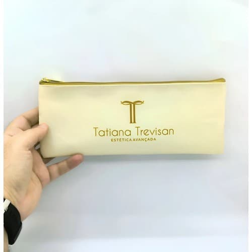 Necessaire Estojo Slim Personalizada Com Sua Logo Brinde Corporativo Clínica Odontologia 25x10cm ( 20 Unds )