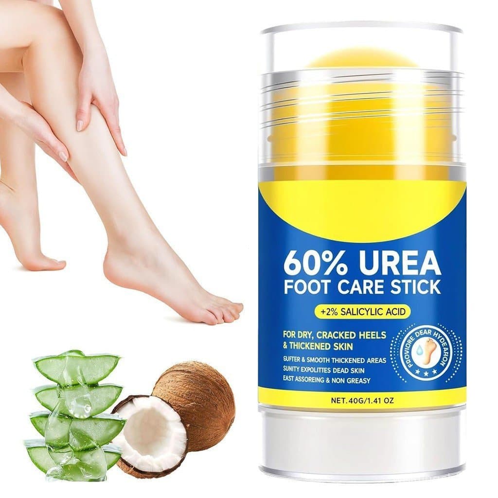 Creme Hidratante e Anti-Rachaduras para os Pés com 60% de Ureia, Creme para os Pés Hidratante e Alivia Rachaduras e Secu