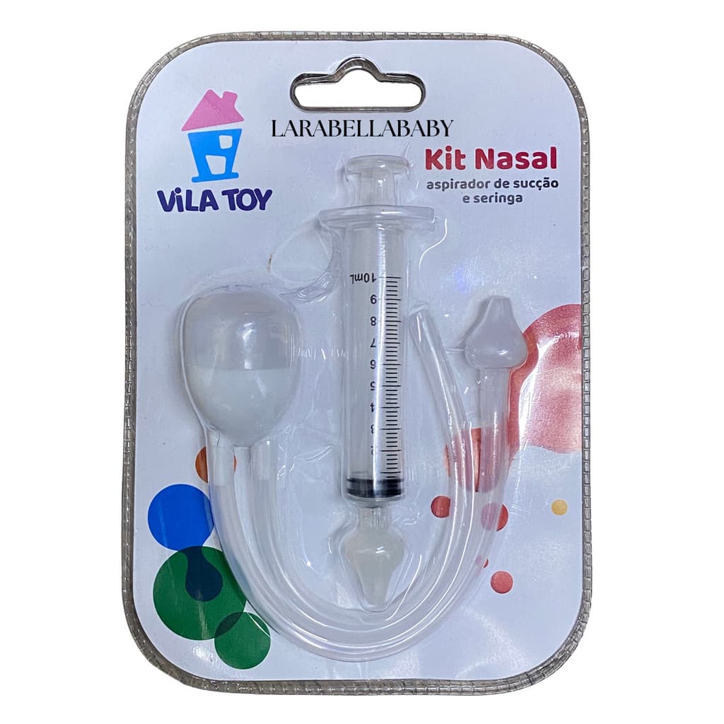 Aspirador Nasal Bebê Lavagem Nariz Seringa Infantil  Kit Nasal