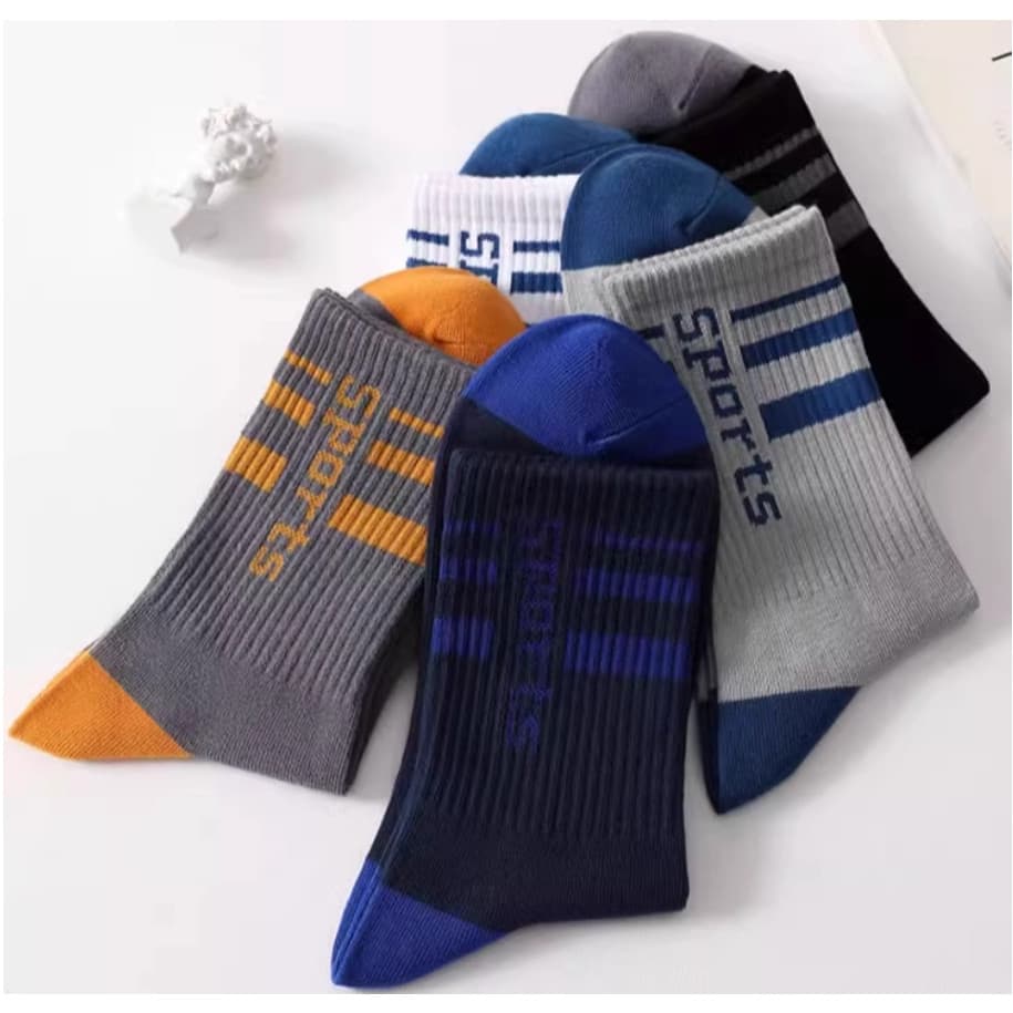 Kit 3-6-12 pares de meias masculinas adultas longas esportivas enviadas aleatoriamente