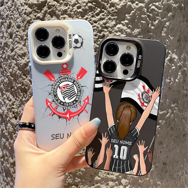 Capinha de celular personalizada torcedores do Corinthians Para iPhone 17 15 14 13 12 11 XS XR 15 Plus 16 PRO Case