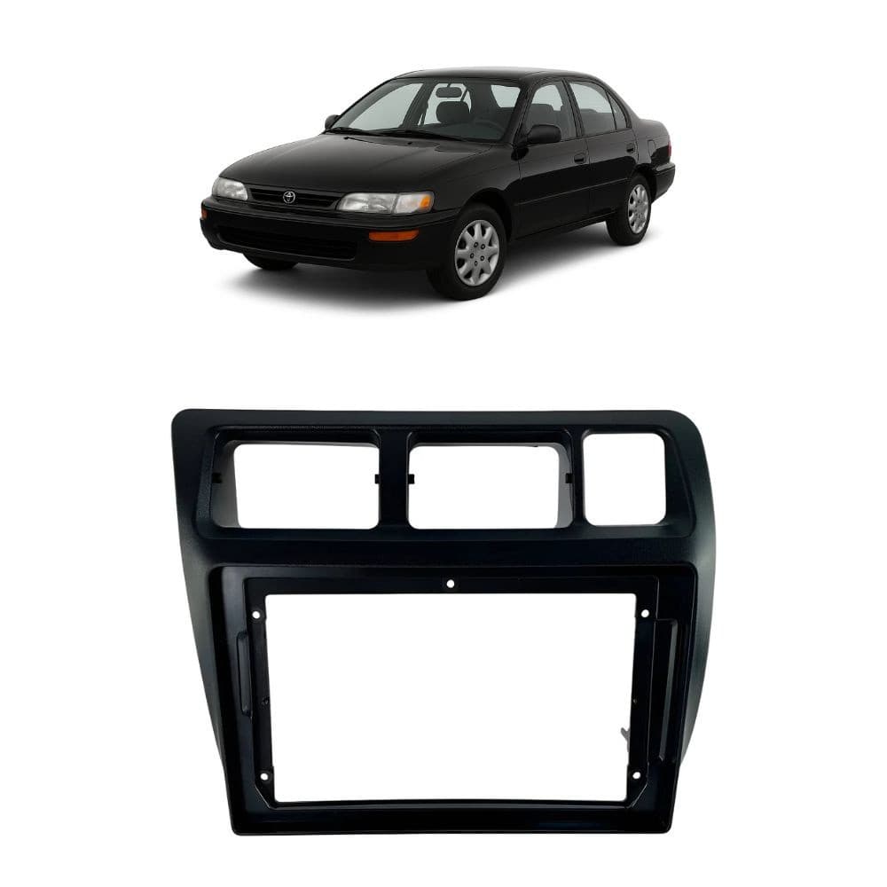 Moldura Multimidia 9" Toyota Corolla 1993 À 1996 Preto Fosco