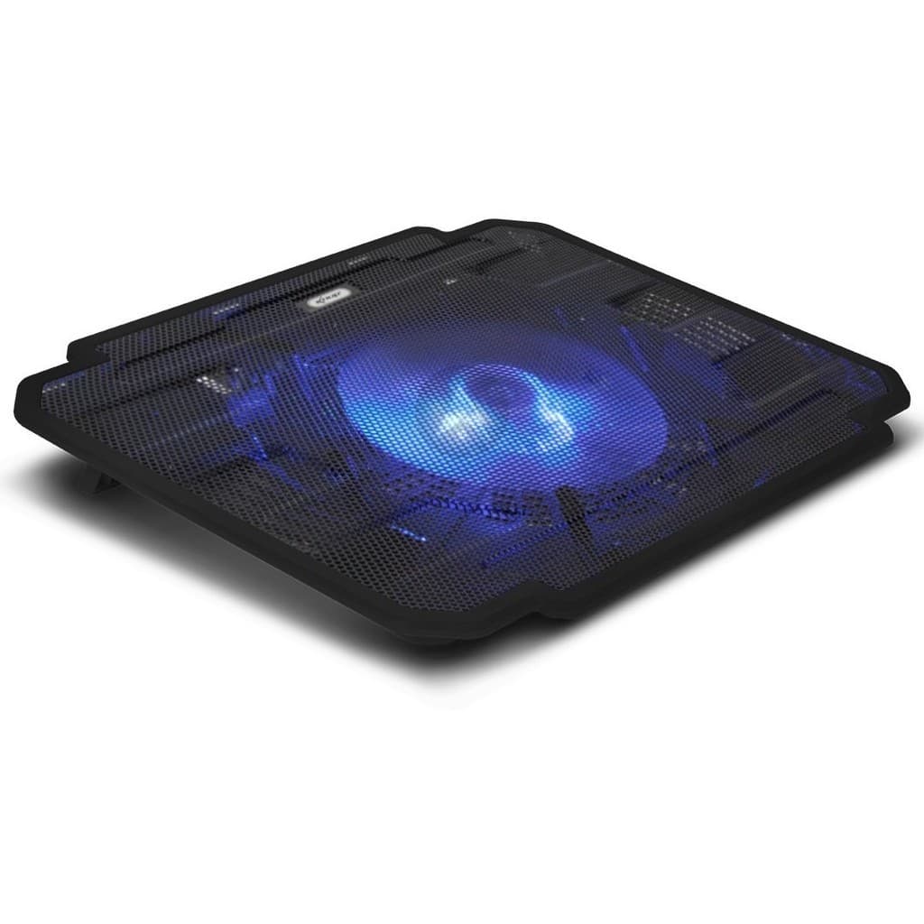 Base Suporte Com Cooler Led Para Notebook Até 17 Iluminado(preto,azul)