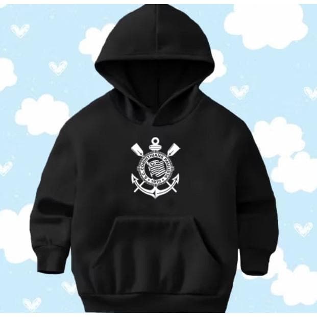 MOLETOM INFANTIL TIME FUTEBOL CASACO BLUSA DE FRIO CANGURU CORINTHIANS PAULISTA TIMÃO MASCULINO FEMININO UNISEXX PREMIUM