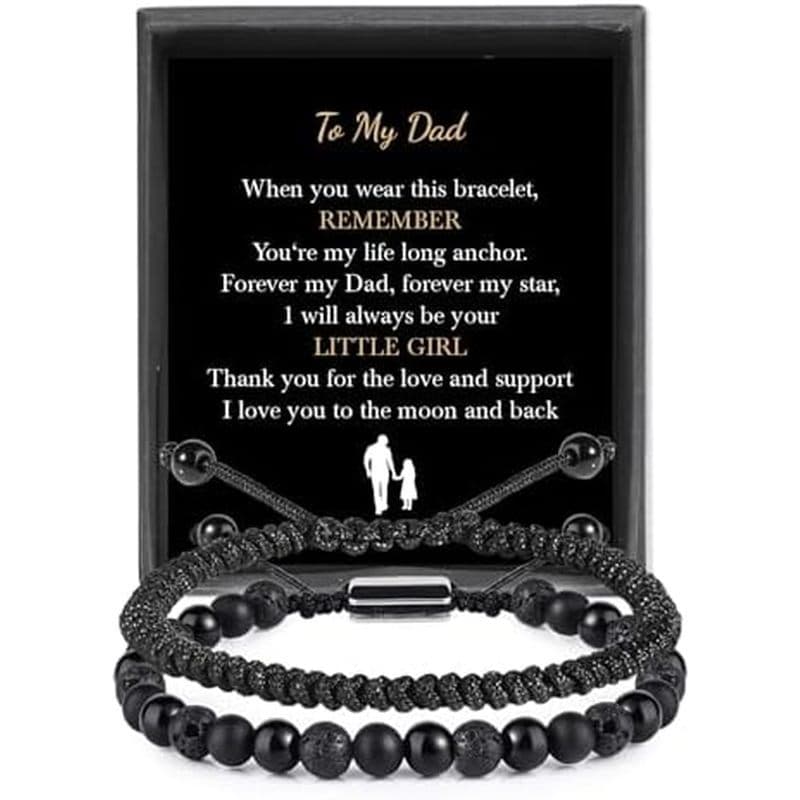 Pulseiras De Contas Pretas Para Homens Meninos : 6 Mm Obsidiana Ônix Lava Conjunto De Masculinas Joias-Aniversário Legal