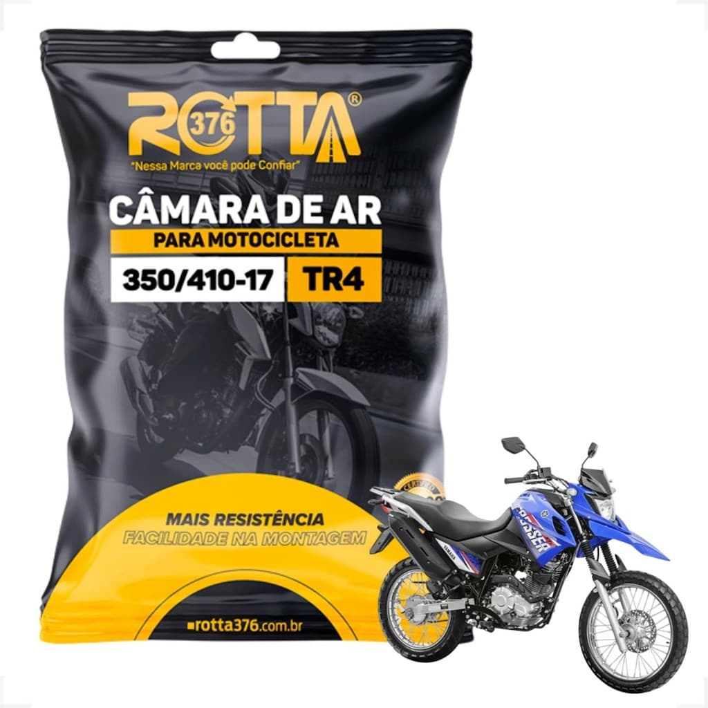 Câmara De Ar Traseira Aro 17 Nxr Bros 125 150 160 120/90-17 Alta Resistência Vedação Segura Original