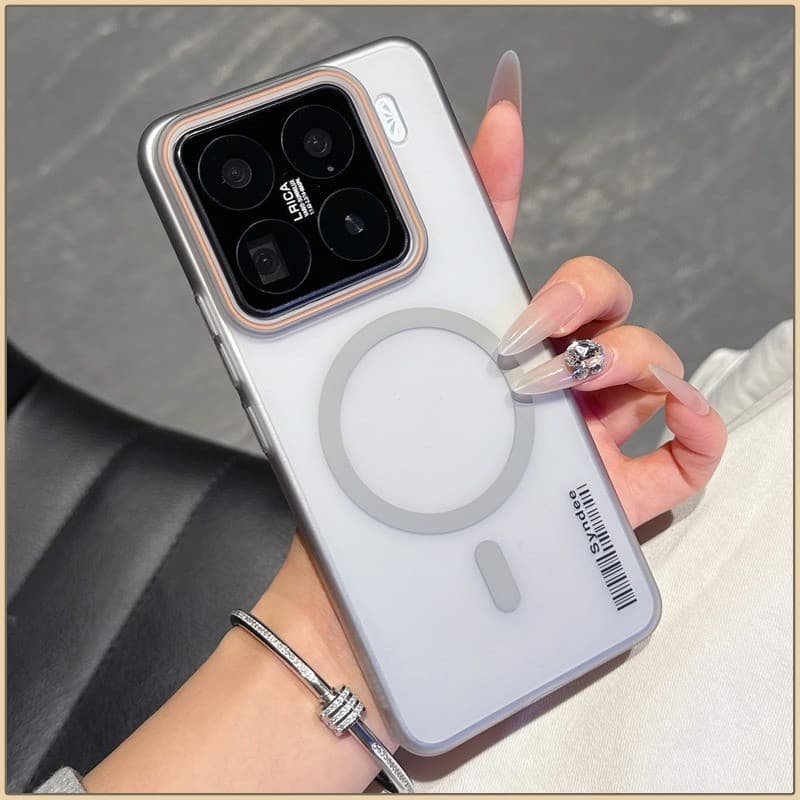 Capa magnética translúcida para celular XIAOMI 15T 15 15S 14T 14 13 Ultra/Pro, ultra fina, com dissipação de calor, capa