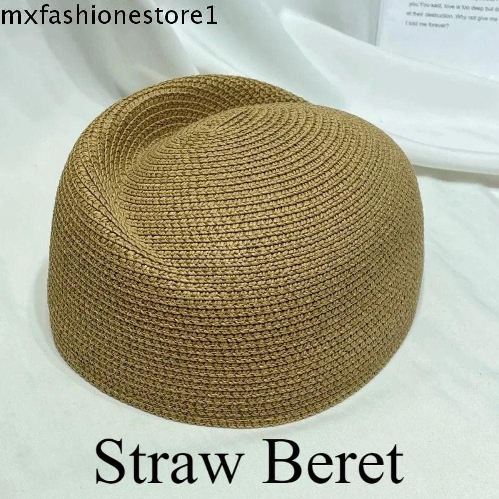 Chapéu De Palha MXFASHIONE , Elegante Boina Em Forma De Lágrima , Sol Simples Clássico Feito À Mão