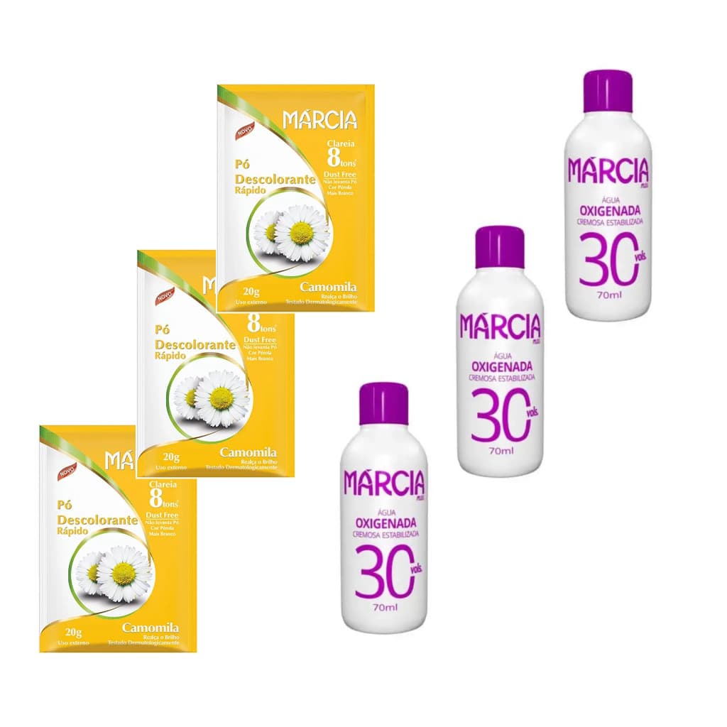 Kit Econômico Descolorante de Pelos e Mechas Camomila