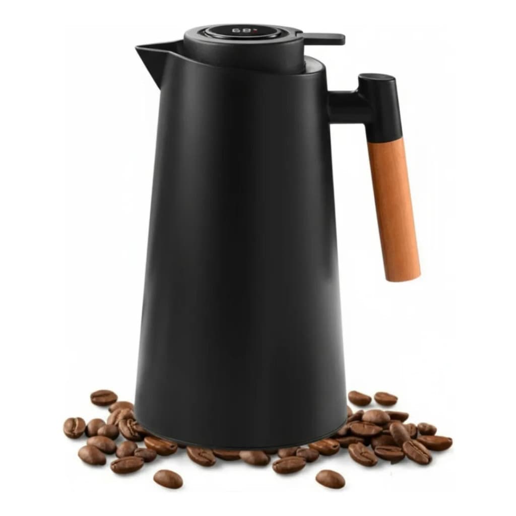 Garrafa Térmica Apeximp 1L Com Termômetro Digital Preto