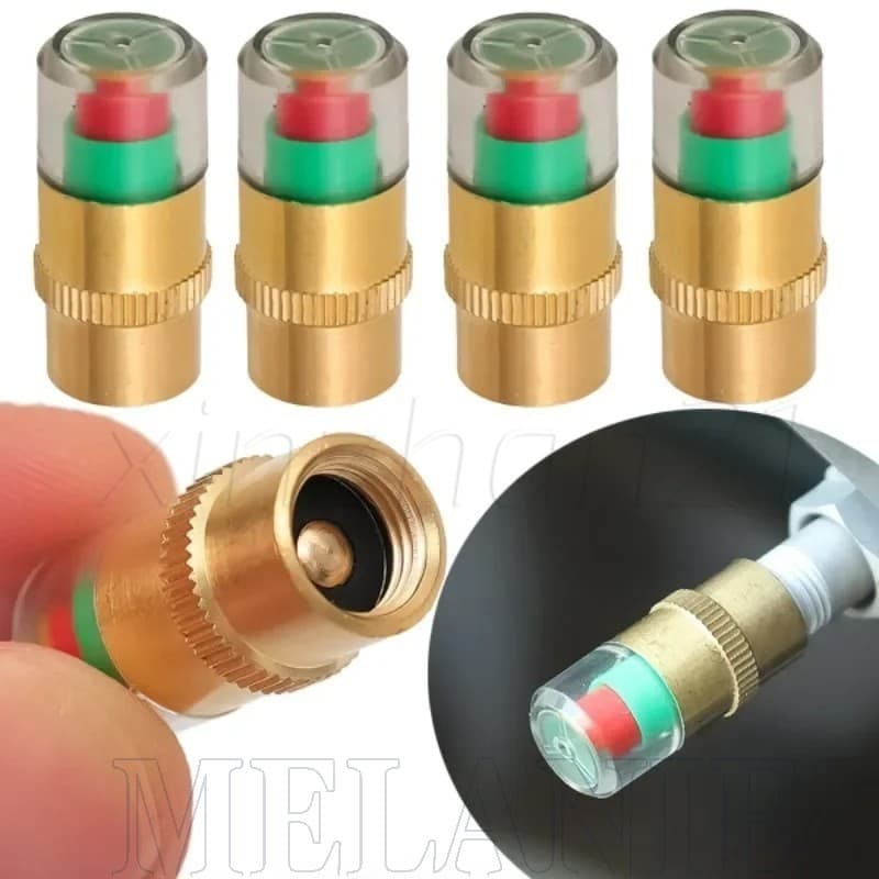 Indicador De Pressão De Pneu De Carro De 4 Unidades-Tampa Universal Do Bico De Alerta De Motocicleta-Substituível , Mult
