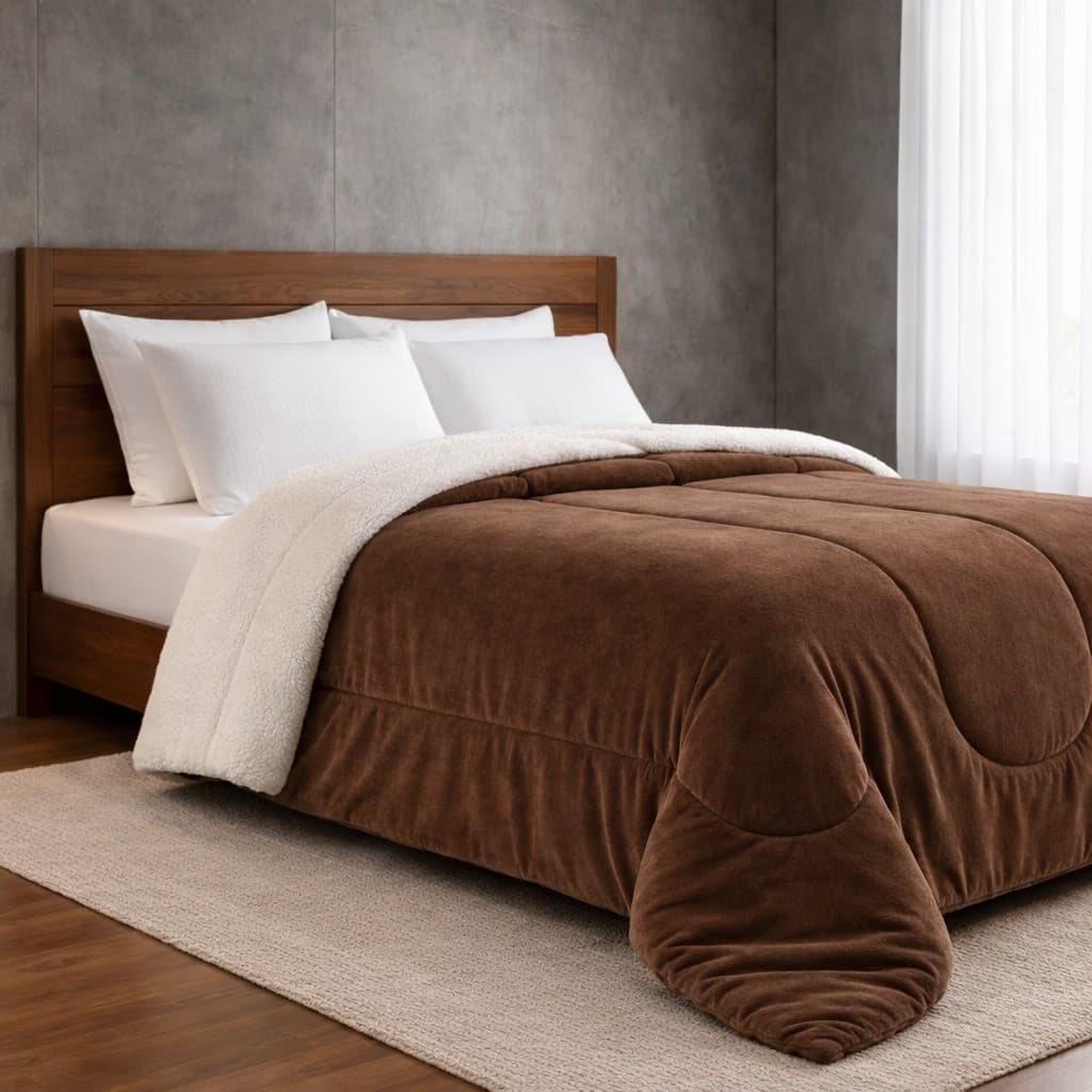 Coberdrom Edredom Casal e Queen Manta Sherpa Dupla Face 2,40 x 2,20m  08 Cores Promoção