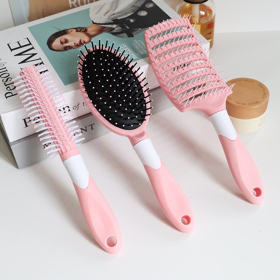 Nordic almofada de cabelo reto pente massagem Curling pente bonito Airbag pente plástico cabelo liso cabeleireiro pente