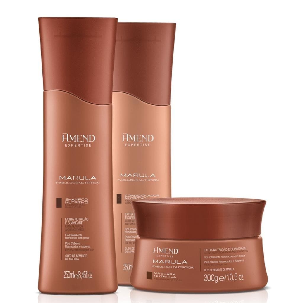 Amend Marula Fabulous Completo – Shampoo, Condicionador e Máscara Nutritiva