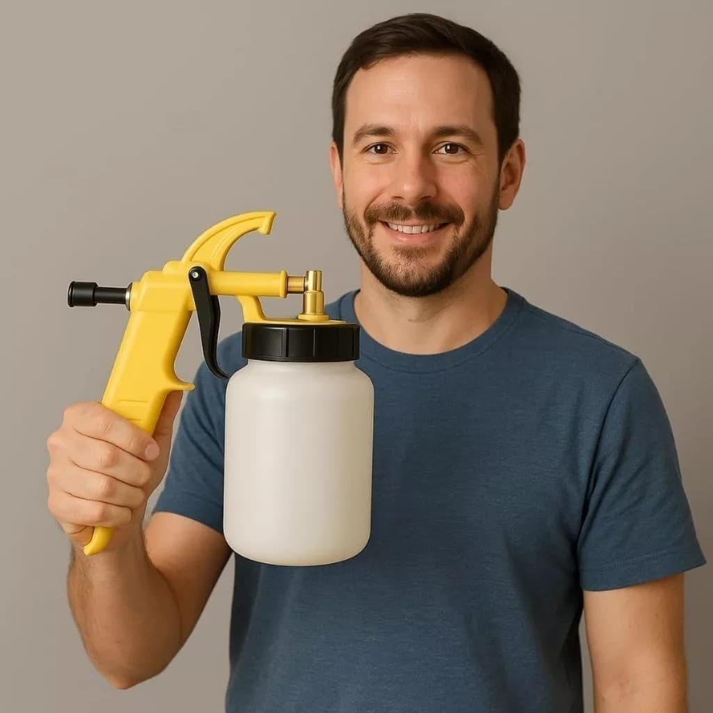 Pistola Pintura Pulverizadora Ar direto Compressor Parede Alta Pressão Reservatório Spray Ferramenta Tinta