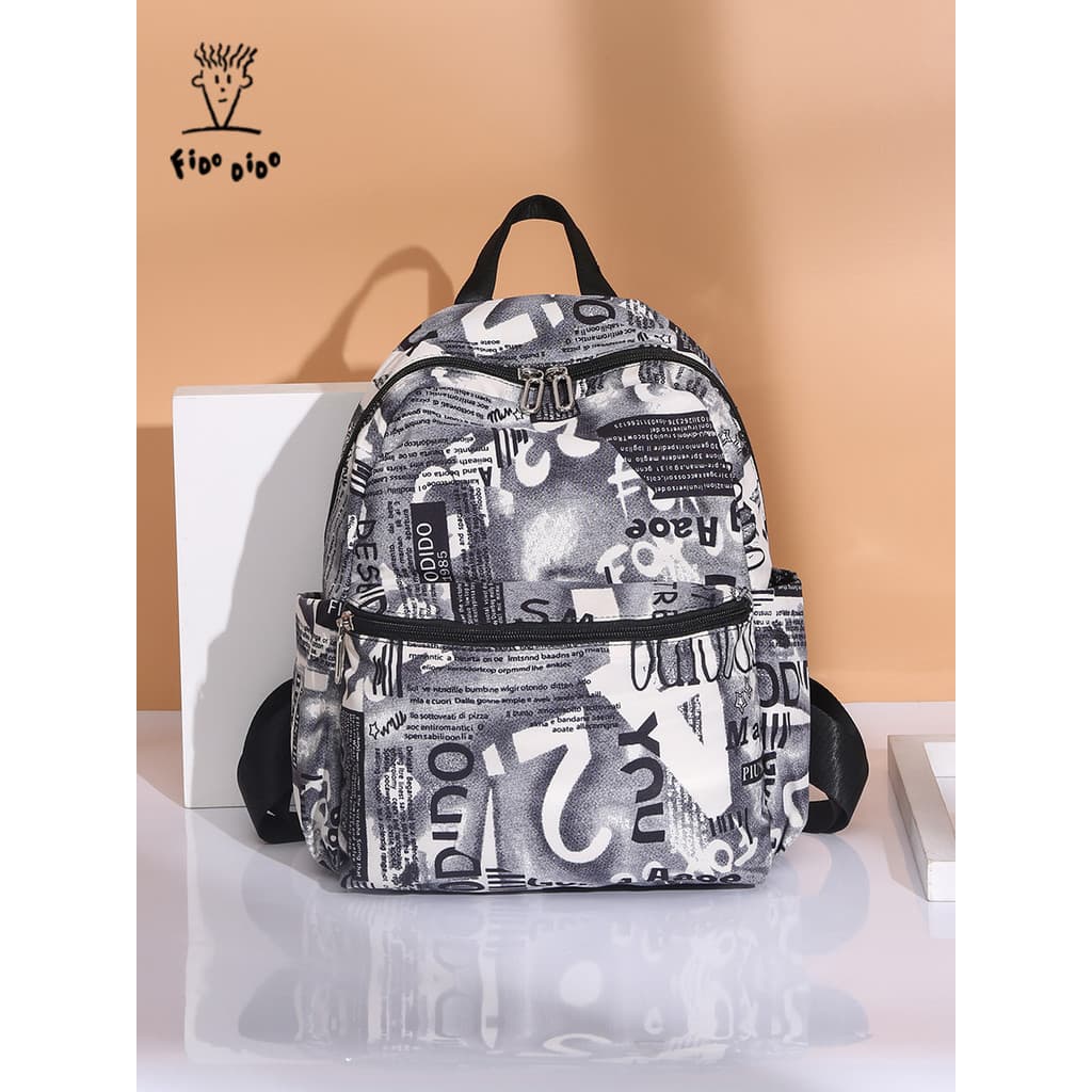 Fido Dido Oxford Pano Mochila Moda Feminina Leve Mãe Idosa Mochila de Viagem Lona Grande Capacidade À Prova D 'Água