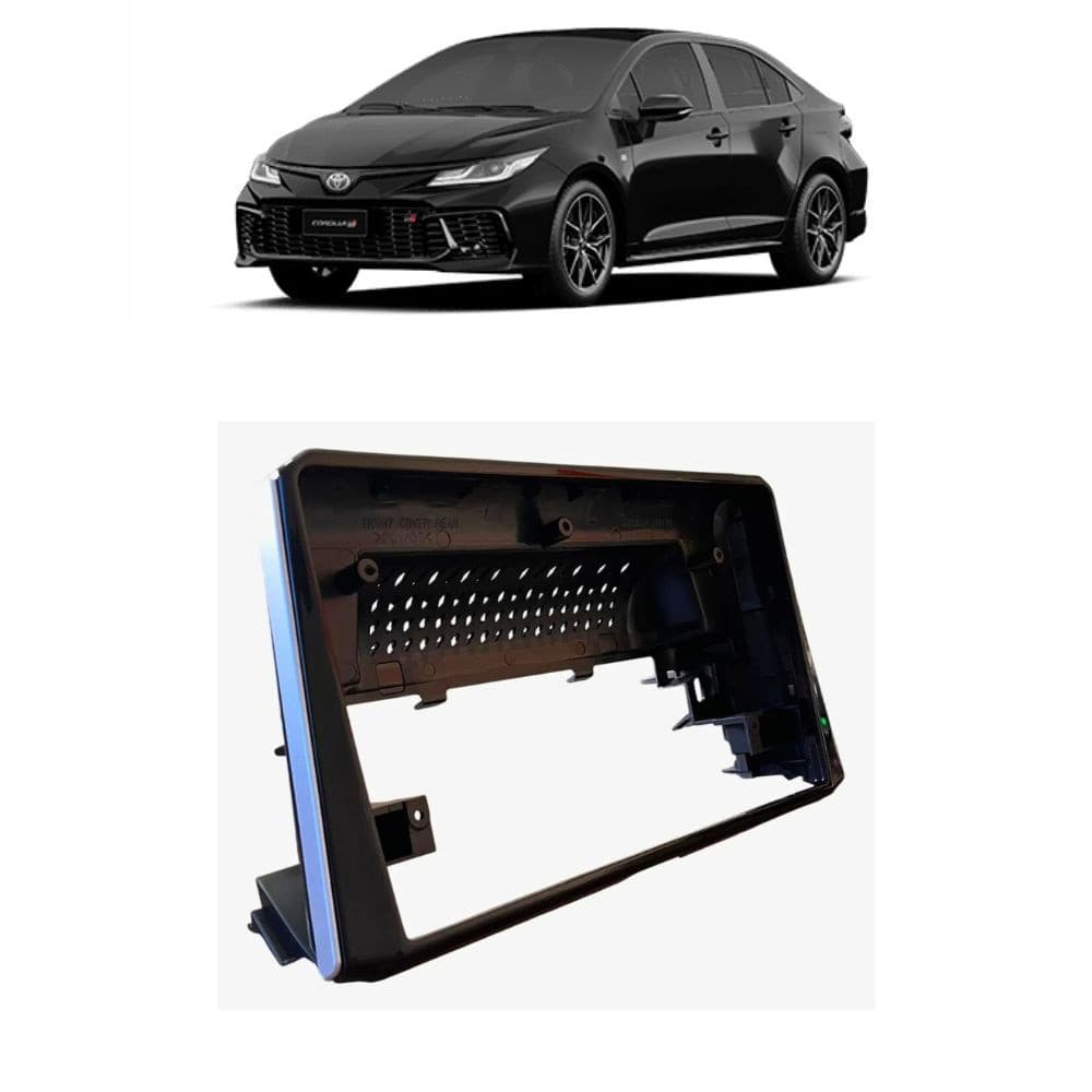 Moldura 10.1 polegadas Multimidia Corolla 2021 a 2023 Preto