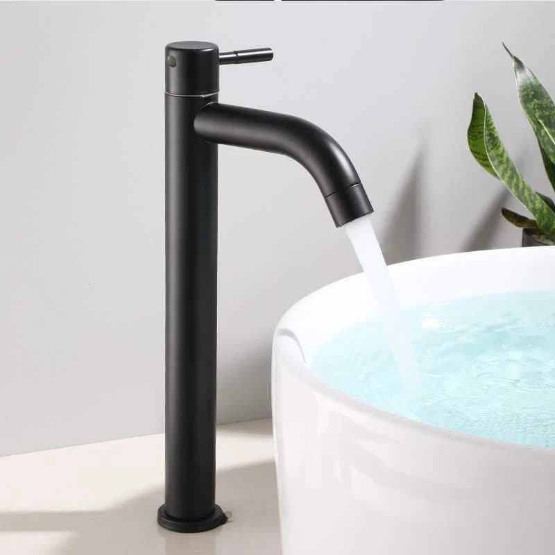 Torneira Cascata para Banheiro ou Cozinha Inox Design Moderno Água Fria