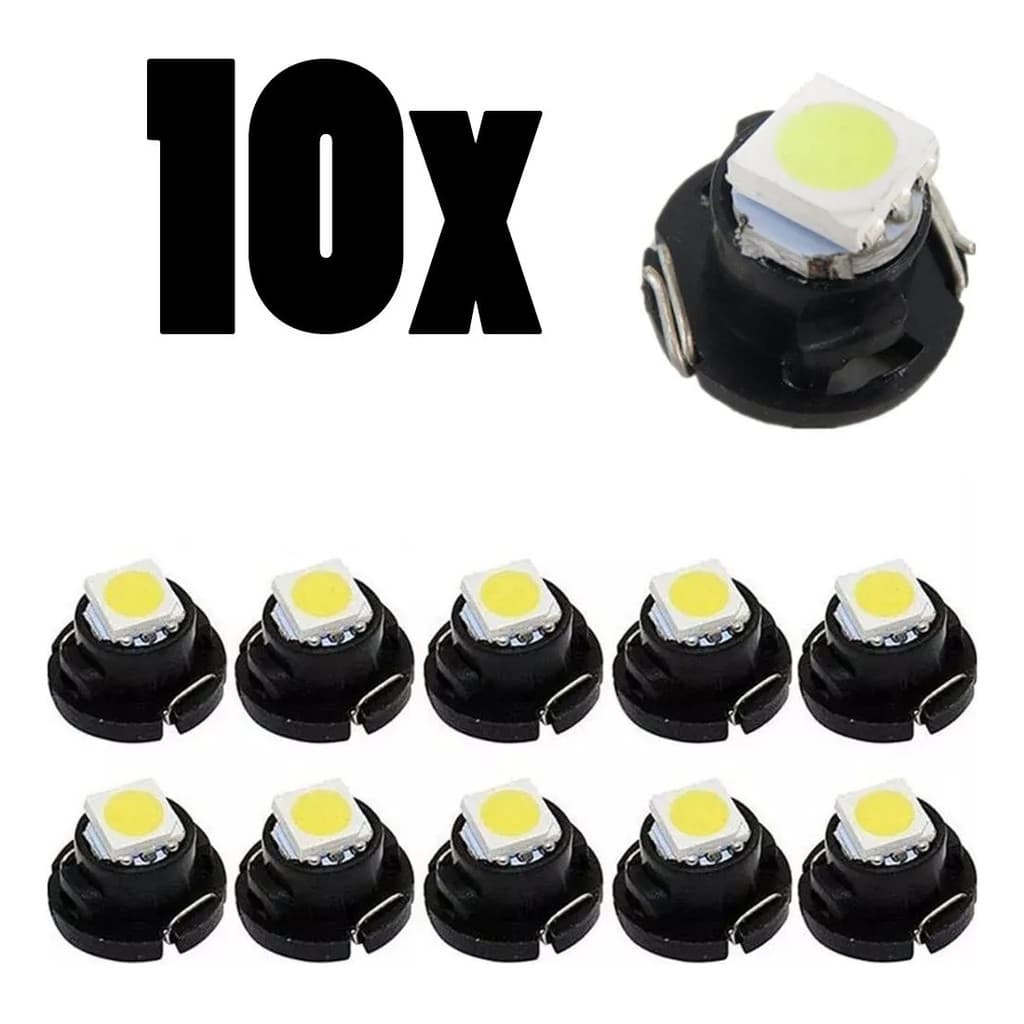 Kit 10 Lampada T4.2 10mm Painel Led Smd 12v