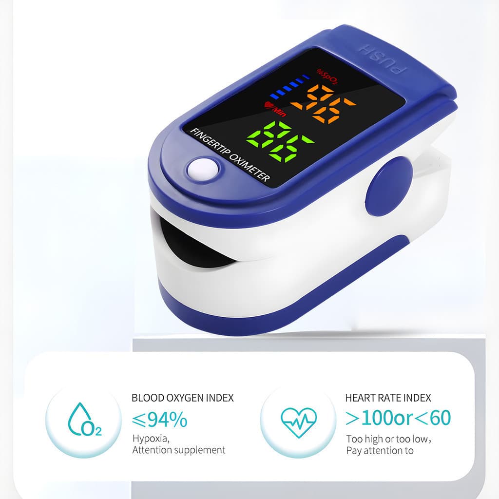 Oxímetro de Pulso de Dedo Portátil Monitor de Oxigênio no Sangue em Casa Clipe