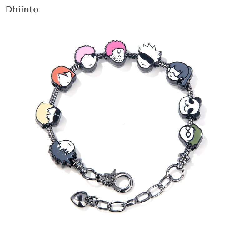 [Anime Bonito Dos Desenhos Animados De Metal Jujutsu Kaisen DIY Pulseira Fushiguro Megumi Yuji Pingente Cosplay Jóias