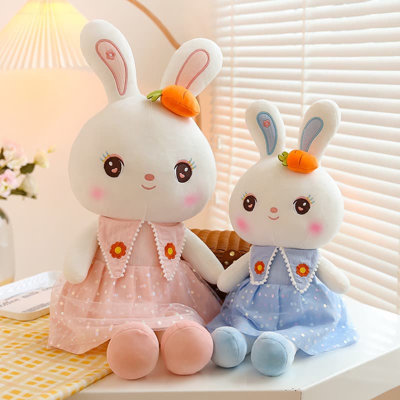 Querida coelho brinquedo de pelúcia pequeno coelho branco abraço dormir boneca tamanho grande travesseiro de dormir Ragd