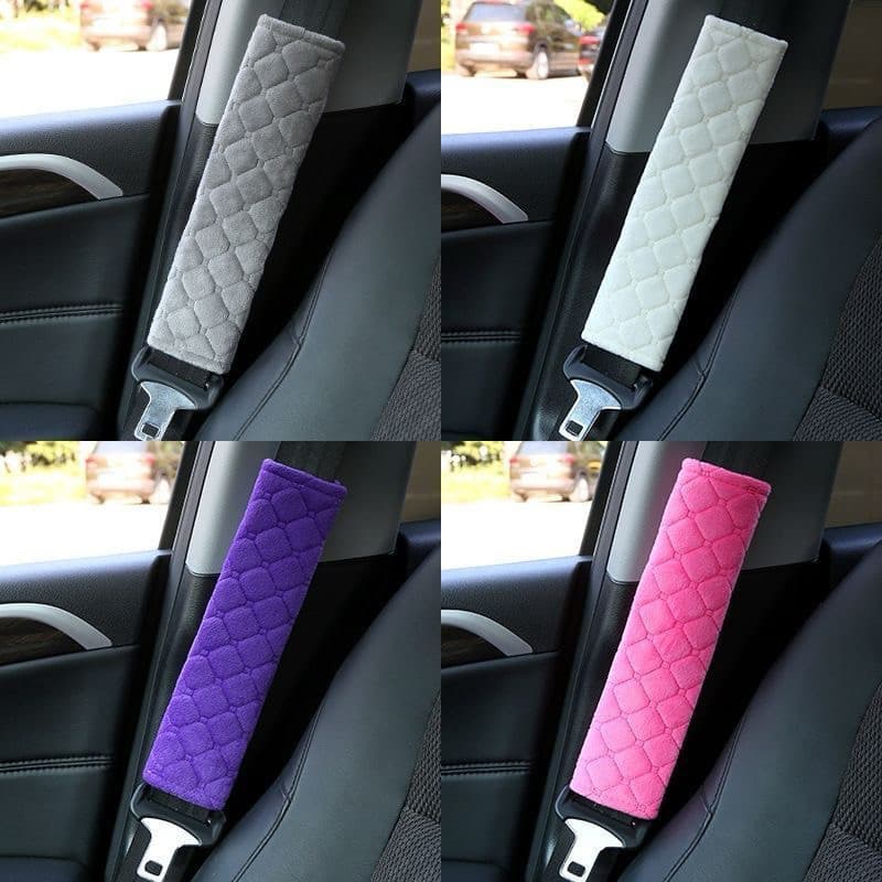 Par Capa Macia para Cinto de Segurança Automotivo Proteção Compatível com Todos os Carros  ref:(m-pd09-H)