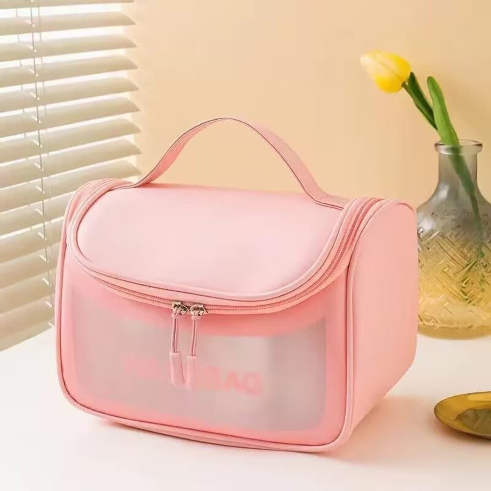 Necessaire Bolsa Mão Feminina Organizadora Alça Viagem Maquiagem Estojo Higiene