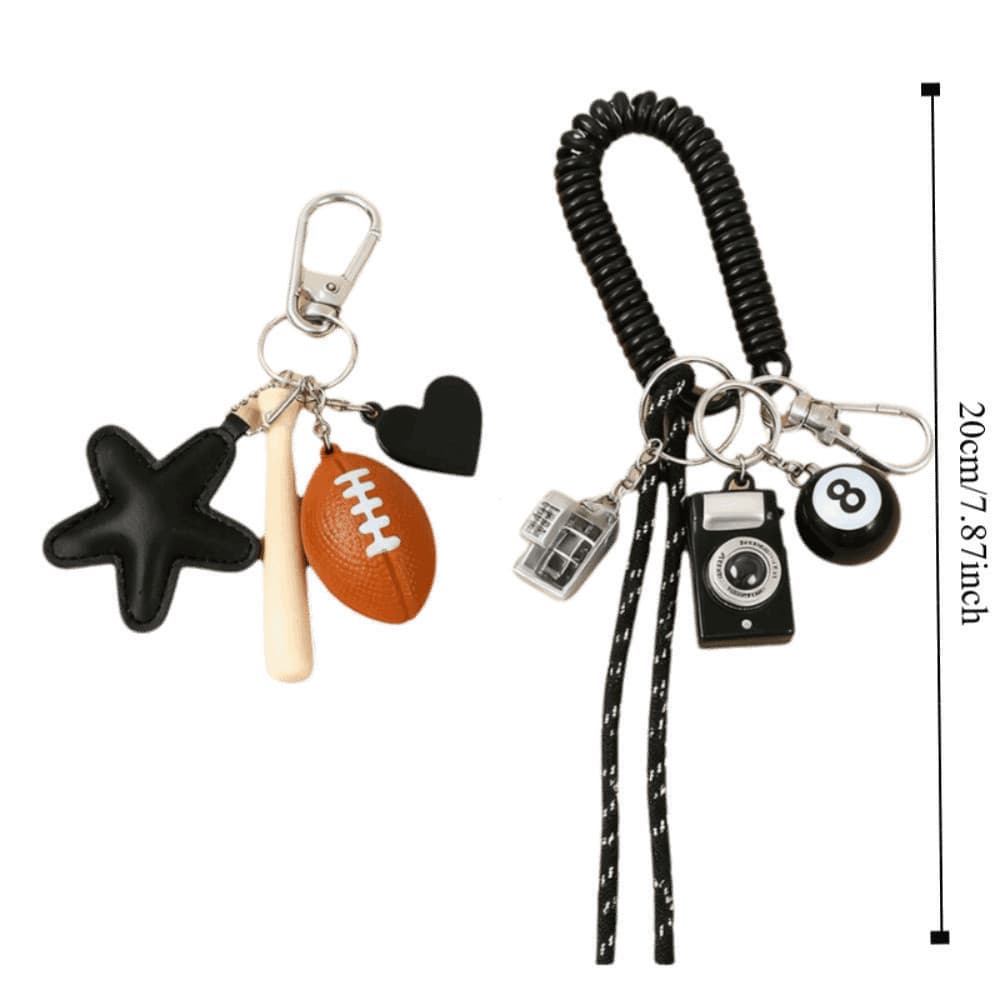 Chaveiro Com Borla De Rugby KENTONSD , Pingentes De Beisebol De Couro De PVC De Liga , Pingente Elegante De Bolsa Contas