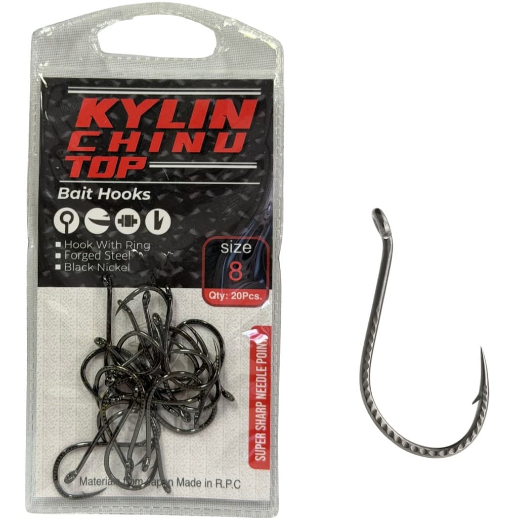 Anzol Kylin Chinu Top N:08 Top Fishing Com Farpa  20pçs