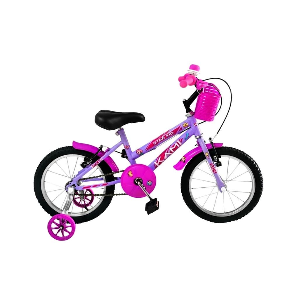 Bicicleta Infantil Aro 16 Kami Star Kid Princess Bike Menina