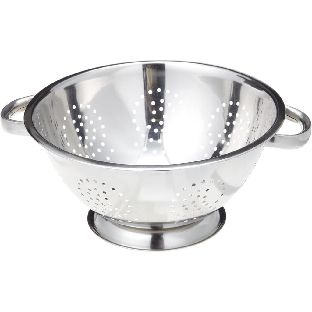 Escorredor de Aço Inoxidável de Alta Resistência EXCELSTEEL 5 Qt |   Alças de Fácil Manuseio |   Base Auto-Drenante |