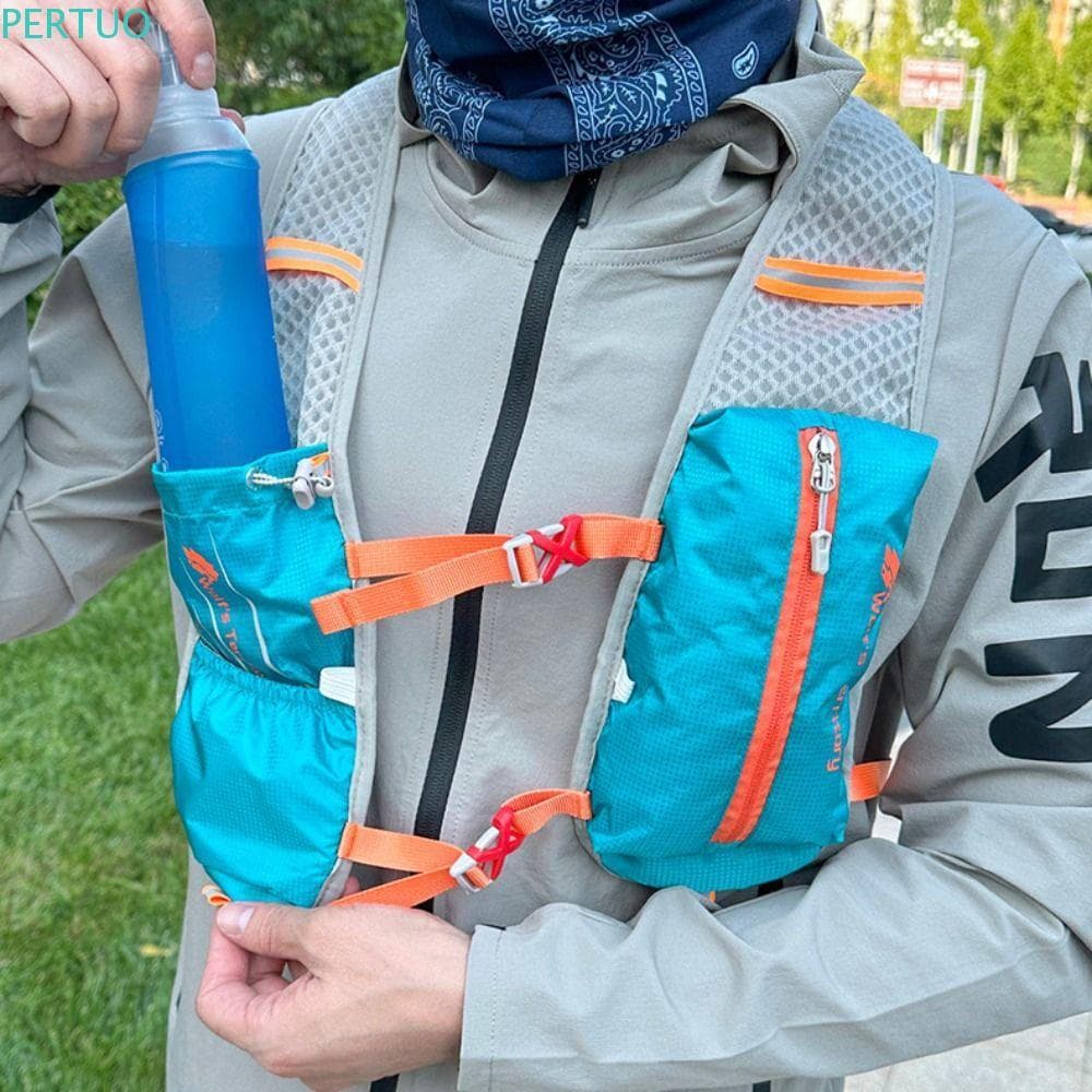 Bolsa De Colete De Hidratação Para Corrida PERTUO , Pacote Reflexivo Ajustável Respirável , À Prova D'água