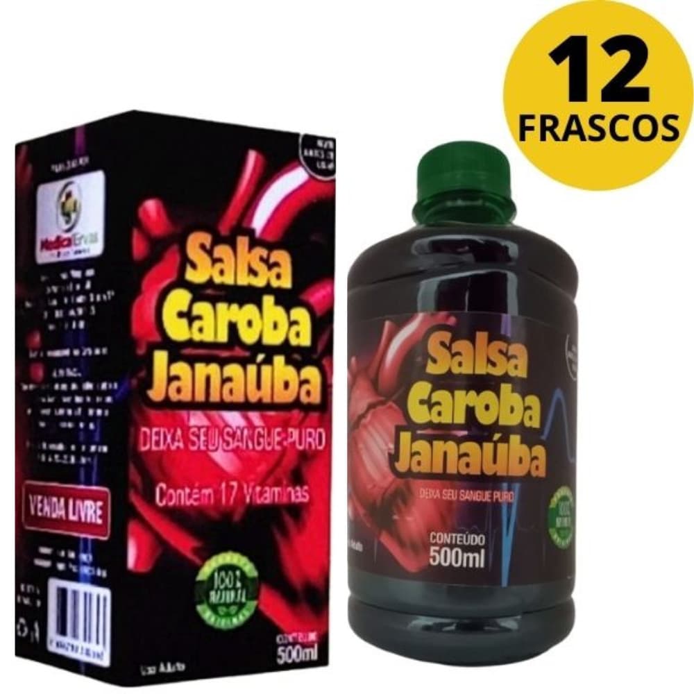 Kit 12 Salsa Caroba Janauba 500ml Cada Frasco - Chá Composto Suplemento Nutricional / Revenda Preço De Fabrica