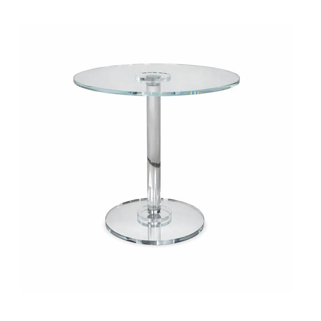 SUPORTE DECORATIVO DE VIDRO C/ BASE ESPELHADA 27x25cm