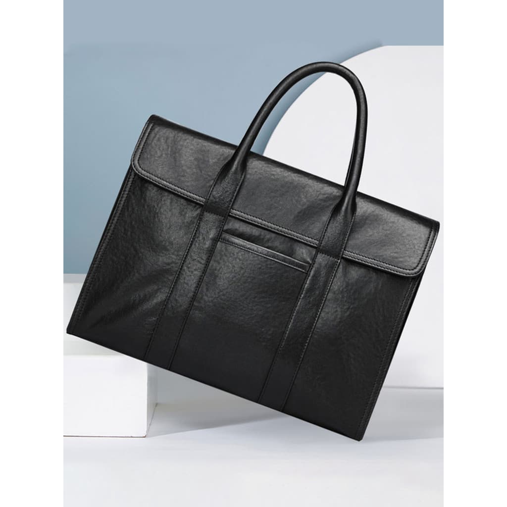 Bolsa de couro genuíno bolsa masculina Commuter primeira camada saco de computador viagem de negócios maleta de negócios