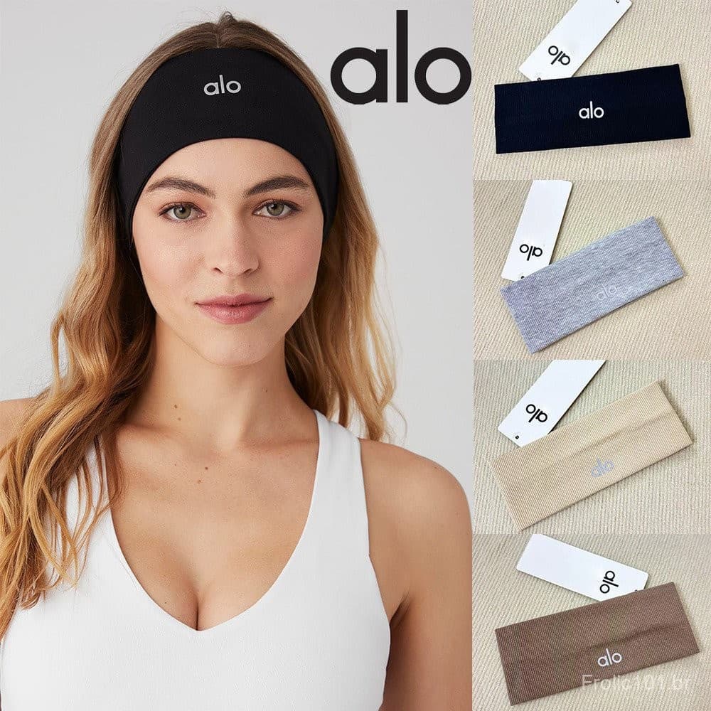 Faixa de cabelo longa em malha, absorvente de suor e antiderrapante, unissex, adequada para yoga e fitness AQES 81I5