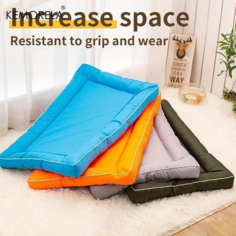 Cama Quadrada Extra Grande Para Animais De Estimação , Antiderrapante , Design De Resfriamento , Tapete De Poliéster , U