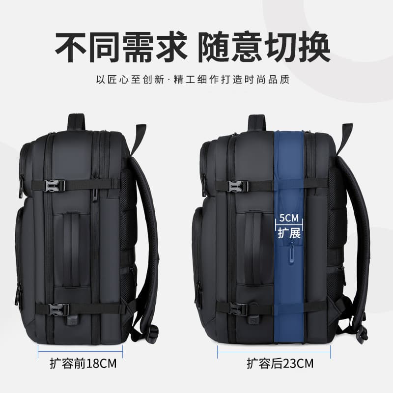 Mochila de negócios High-End Sense 57cm Mochila de computador à prova d'água expansível de grande capacidade