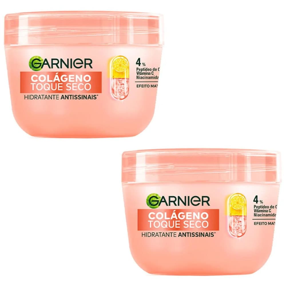 Hidratante Facial Garnier Colágeno Toque Seco Antissinais I Controle de Oleosidade I Rosto Firme e Hidratado