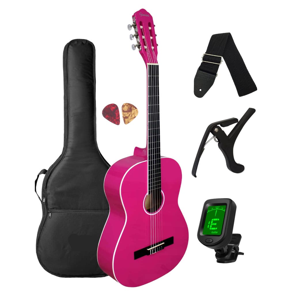 Violão Nylon Giannini Star N14PKG Pink Acústico + Acessórios