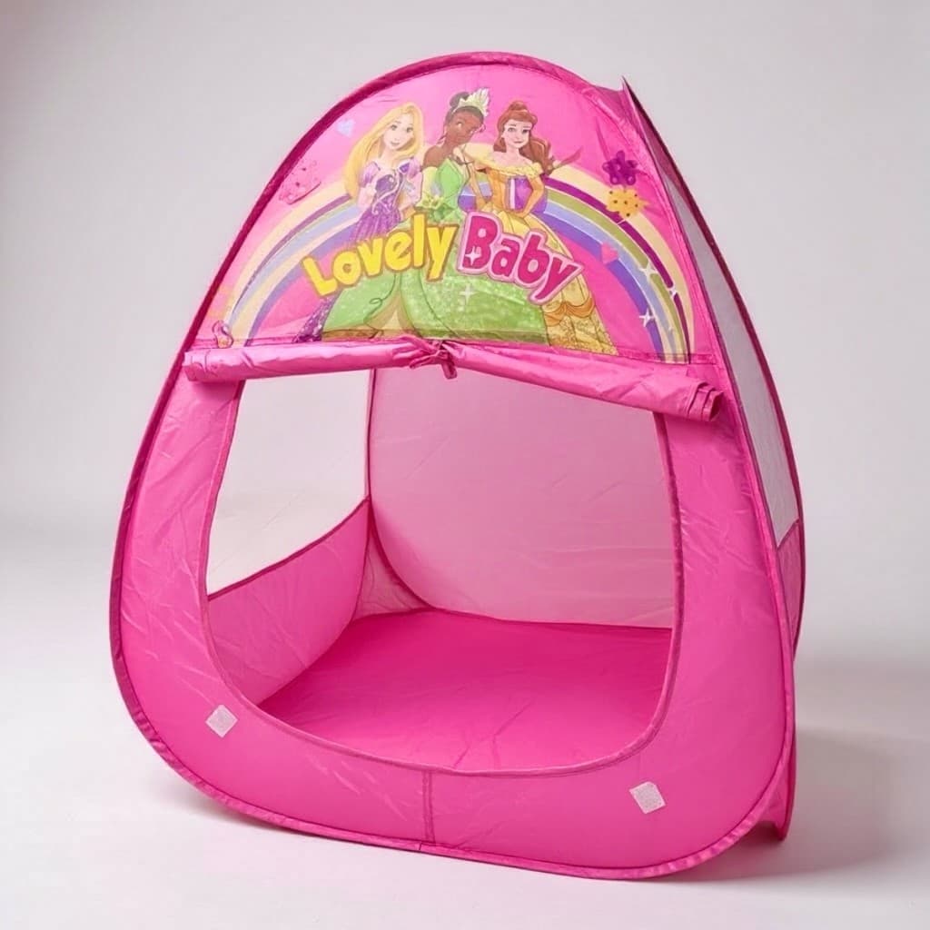 Barraca Toca Cabana infantil Dobrável tema Princesas Rosa